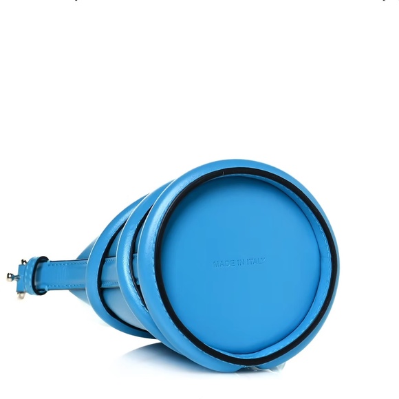 Alexander Mcqueen Calfskin The Curve Mini Shoulder Bag Cerulean - Picture 2 of 5